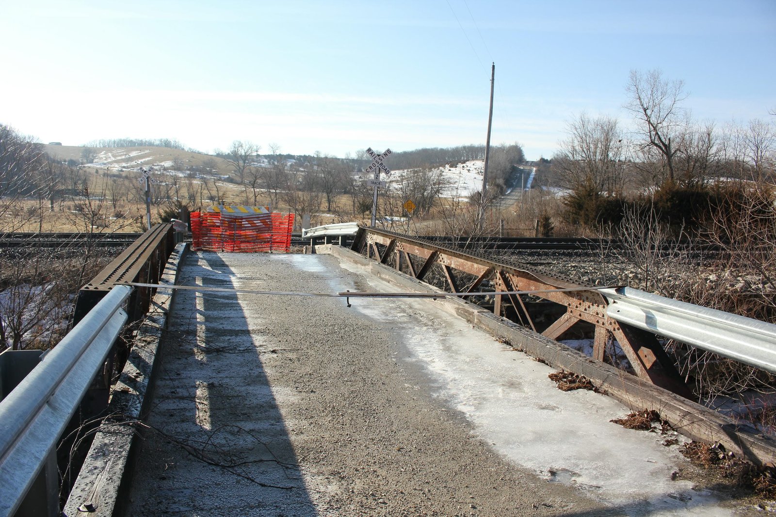 Looking south